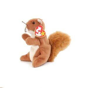 TY Beanie Baby "Nuts" the Squirrel (1996)- With Tag - New Mint Condition